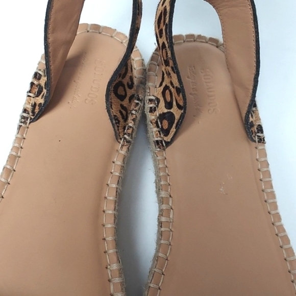 Soludos Flatform Cadiz Sandals in Leopard Calf Hair Platform Espadrilles Size 11 - Picture 10 of 16